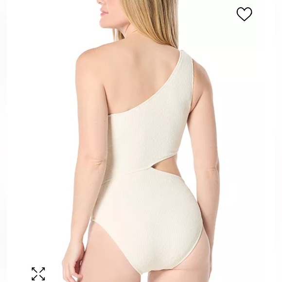 🌷MICHAEL MICHAEL KORS Women's One-Shoulder Side-Cutout Swimsuit Size 10 NWT $98 - Picture 2 of 6